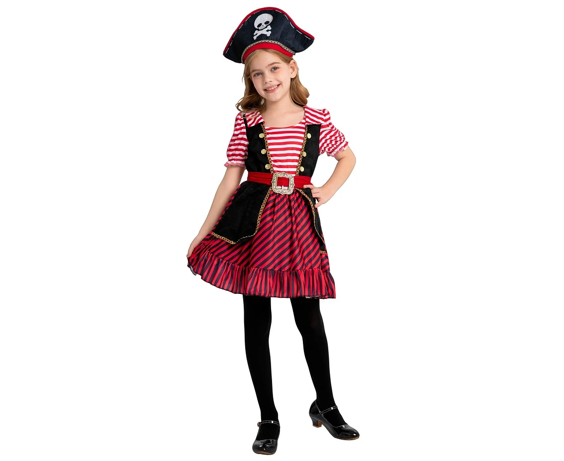 Role play set for kids Pirate Girl (hat, dress, belt), size 130/140 cm